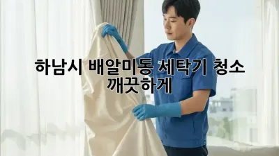 하남시 배알미동 세탁기 청소, 깨끗하게!